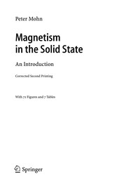 Cover of: Magnetism in the solid state: an introduction
