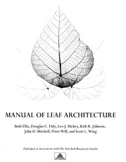 Cover of: Manual of leaf architecture