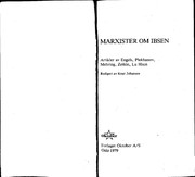 Cover of: Marxister om Ibsen: artikler