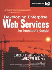 Cover of: Developing enterprise Web services: an architect's guide
