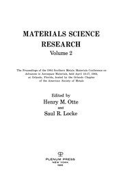 Cover of: Materials Science Research | Henry M. Otte