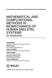 Cover of: Mathematical and computational methods in biomechanics of human skeletal systems | JiЕ™Г­ Nedoma