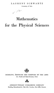 Cover of: Mathematics for the physical sciences | Schwartz, Laurent.