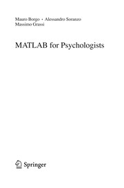 Cover of: MATLAB for psychologists | Mauro Borgo