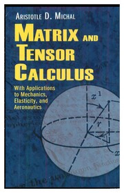 Cover of: Matrix and tensor calculus | Aristotle D. Michal