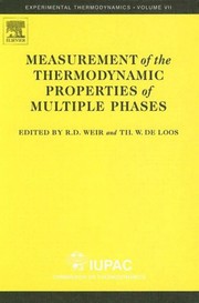 Cover of: Measurement of the thermodynamic properties of multiple phases | 