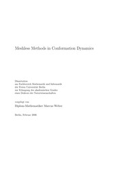 Cover of: Meshless methods in conformation dynamics