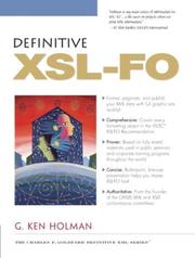 Cover of: Definitive XSL-FO