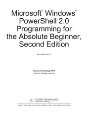 Cover of: Microsoft Windows Powershell 2.0 programming for the absolute beginner | Jerry Lee Ford