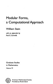 Cover of: Modular forms, a computational approach | William A. Stein