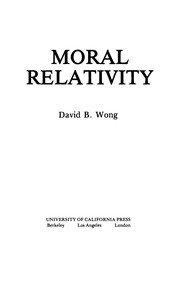 Moral relativity by David B. Wong