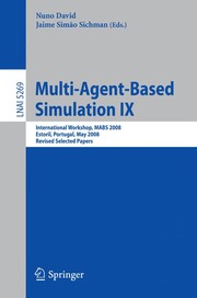 Cover of: Multi-Agent-Based Simulation IX | Hutchison, David