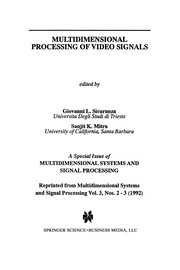 Cover of: Multidimensional processing of video signals