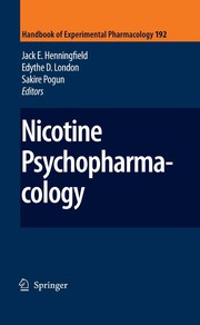 Nicotine Psychopharmacology by F. B. Hofmann