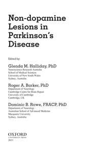 Cover of: Non-dopamine lesions in Parkinson's disease
