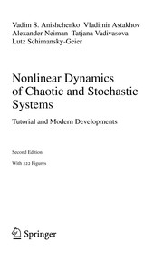 Cover of: Nonlinear dynamics of chaotic and stochastic systems
