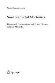 Cover of: Nonlinear Solid Mechanics | G. M. L. Gladwell