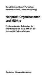Nonprofit-Organisationen und Märkte by Bernd Helmig