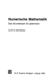 Cover of: Numerische Mathematik: Das Grundwissen für jedermann