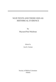 Cover of: Nuzi texts and their uses as historical evidence | M. P. Maidman