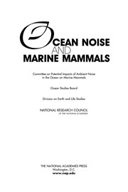 Cover of: Ocean noise and marine mammals | 