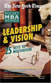 Cover of: Leadership & Vision | Ramon J. Aldag