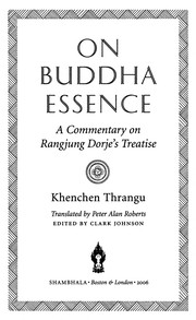 Cover of: On Buddha essence | Thrangu Rinpoche