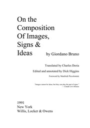 Cover of: On the composition of images, signs & ideas by Giordano Bruno