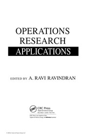 Cover of: Operations research applications | 