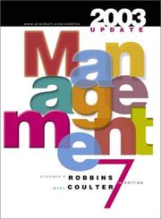 Cover of: Management by Stephen P. Robbins