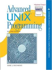 Cover of: Advanced UNIX programming