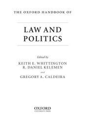 Cover of: The Oxford handbook of law and politics | 