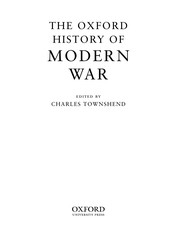 Cover of: The Oxford history of modern war by edited by Charles Townshend.