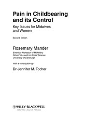Cover of: Pain in childbearing and its control | Rosemary Mander