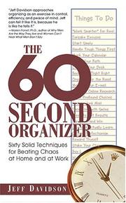 Cover of: 60-second Organizer by Jeffrey P. Davidson