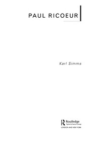Cover of: Paul Ricoeur / Karl Simms