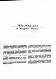 Cover of: Permaculture: a designer's manual
