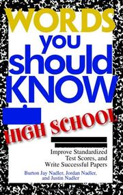 Words you should know in high school by Burton Jay Nadler