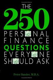 Cover of: The 250 personal finance questions everyone should ask