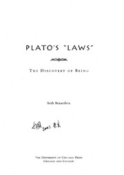 Cover of: Platos Laws | Seth Benardete