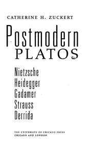 Cover of: Postmodern Platos by Catherine H. Zuckert