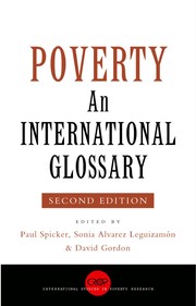 Cover of: Poverty: an international glossary