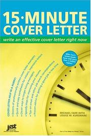 Cover of: 15-minute cover letter by J. Michael Farr