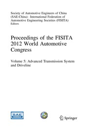 Cover of: Proceedings of the FISITA 2012 World Automotive Congress | Zhongguo qi che gong cheng xue hui