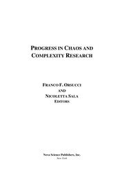 Cover of: Progress in chaos and complexity research by Franco F. Orsucci and Nicoletta Sala, editors.