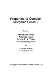 Cover of: Properties of Complex Inorganic Solids 2 | Annemarie Meike