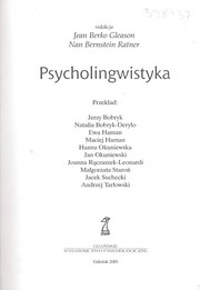 Cover of: Psycholingwistyka by Jean Berko Gleason, Nan Bernstein Ratner