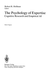 Cover of: The Psychology of Expertise | Robert R. Hoffman