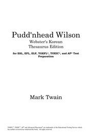 Cover of: Pudd'nhead Wilson by Mark Twain