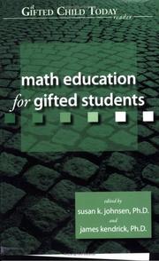 Cover of: Math education for gifted students by edited by Susan K. Johnsen and James Kendrick.